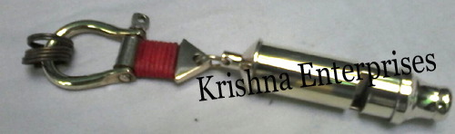 Whistle Brass Key Chain