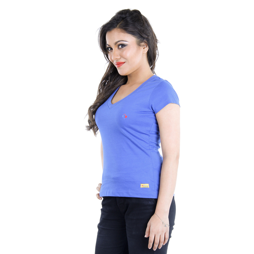 V NECK PLAIN T-SHIRT