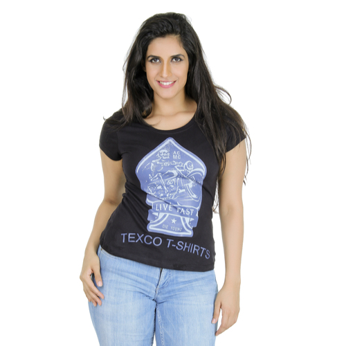 ROUND NECK PRINTED DESIGNED T-SHIRT. 