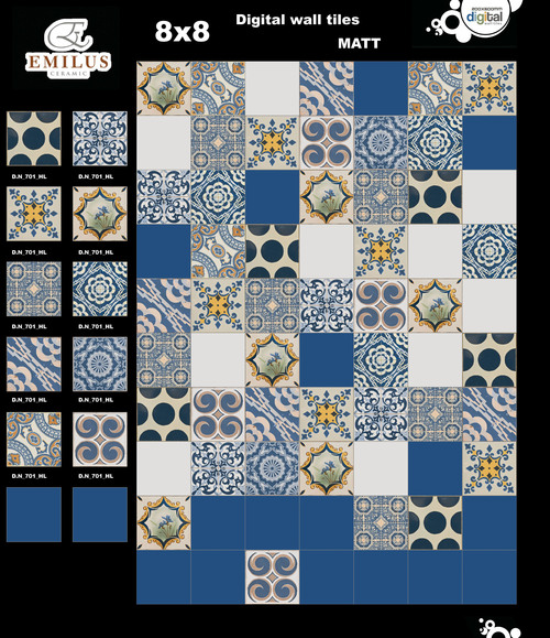 8 x 8 Ceramic Wall And Floor Tiles