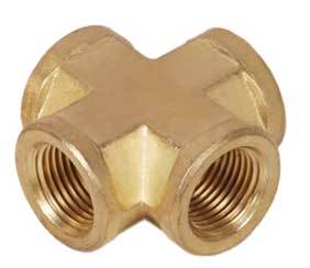 Brass Female Cross Way