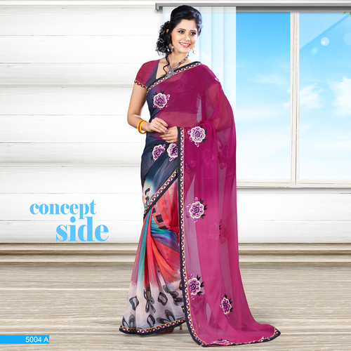 Printed work sarees online