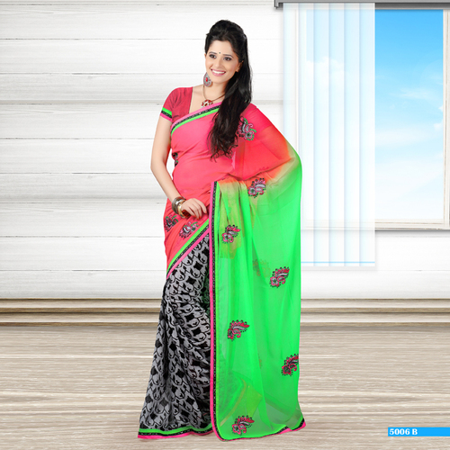 Colourful Printed work sarees