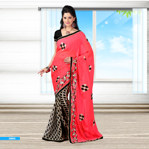 Fancy Print work sarees