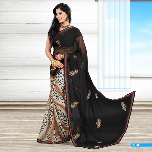 Latest Fancy Printed work sarees