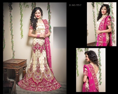 ZARI WORK WEDDING LEHGA
