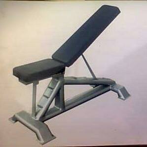 Adjustable Steel Weight Bench - 120x50x50cm, Gray | Durable, Comfortable, Stable, Compact, 300kg Capacity, Assembly Required