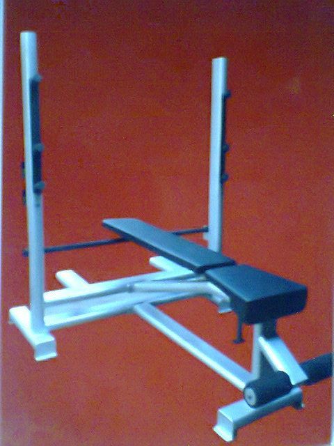 Adjustable Steel Weight Bench - 70x40x50 in, White | Spotter Arms, Weightlifting Support, 500 lbs Capacity