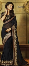 Black Designer Sarees