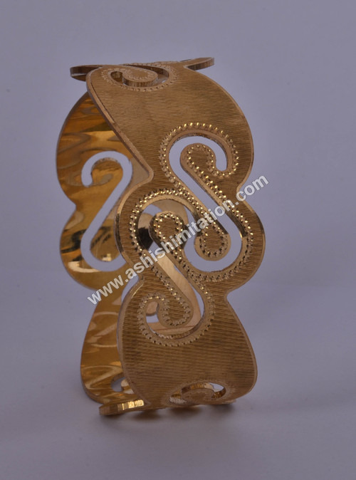 Fancy Brass CZ Bangle