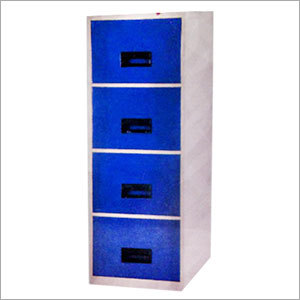 Vertical Filing Cabinet - Steel Four Drawers Blue | Organized Storage Space Saving Moisture Proof Stylish Design
