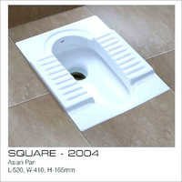 White Washdown Squatting Pan Toilet