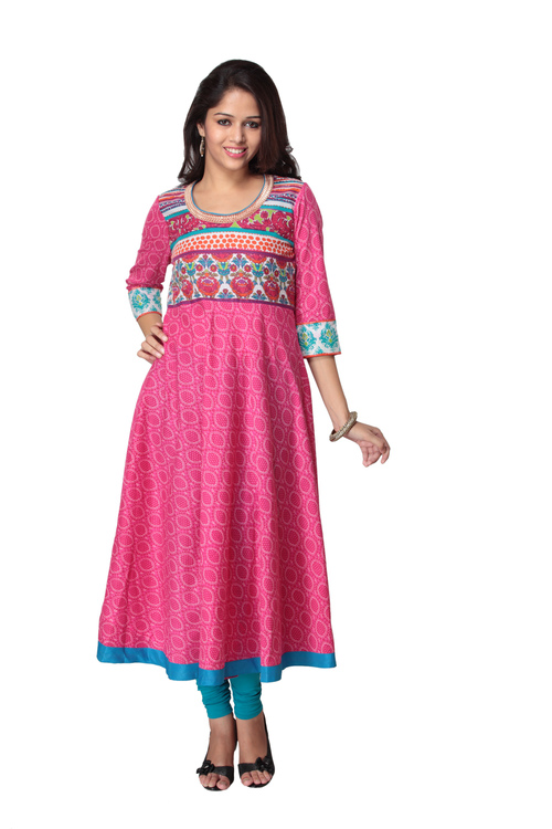 Pink Main Kurti