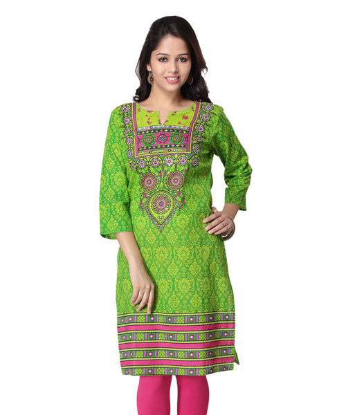 Green Main Kurti