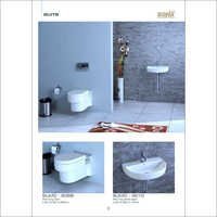 Bathroom Sanitary Ware Suite - Vitreous Chinaware, Elongated Shape, Glossy White Finish | Sturdy Structure, Durable, Easy Installation, Customizable Designs