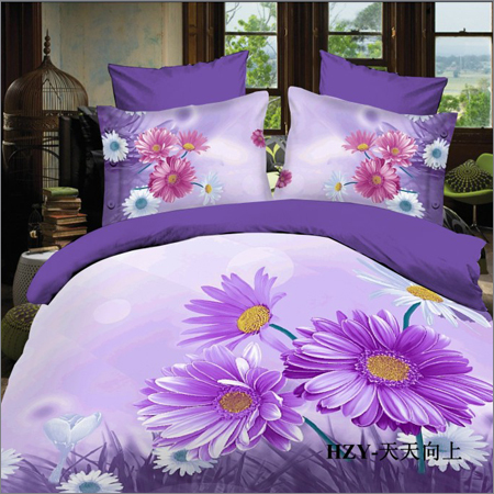 Purple Designer Printed Bed Sheets
