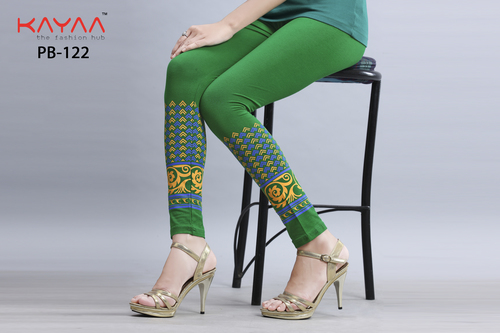 CANDY GREEN COLOR BOTTOM PRINT LEGGING