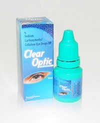 Clear Optic - Carboxymethylcellulose Sodium 0.50% Liquid Solution | Eye Treatment For Adults And Women, Dosage 0.5-1 Ml, Store In Dry Place