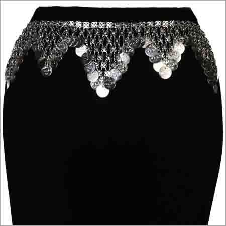 Artificial Kamarband - Metal Alloy, 20-30 cm, Silver | Elegant Look, Coin Embellished, Lightweight Waist Accessory