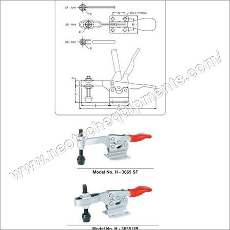 Metal Horizontal Hold Down Medium Duty Clamps