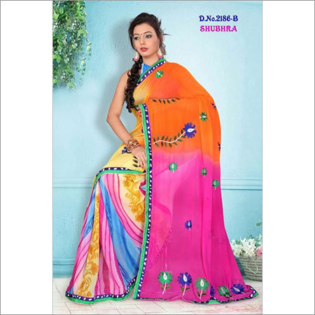 Printed Embroidered Sarees