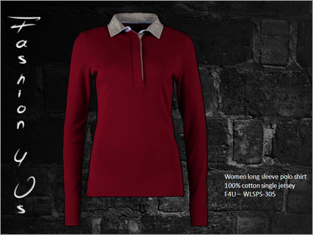 Women Long Sleeve Polo Shirt
