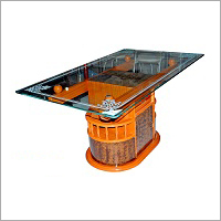Square Glass Top Dining Table