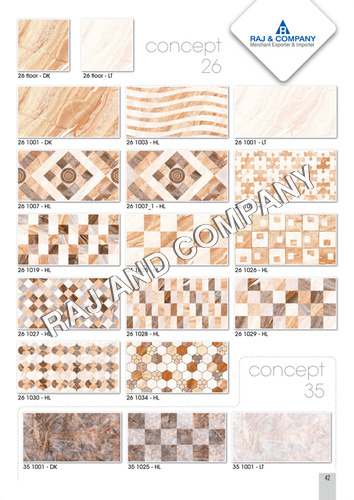 Digital Mat Wall Tiles Size: 20X30
