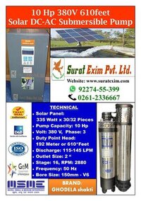 10Hp Industrial Solar Pumping Systems - GHODELA shakti