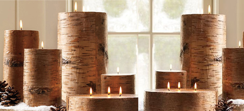 Rustic Candle - Wax, Wood, Cotton Wick, Various Sizes | Rustic Design, Pleasant Scent, Box Packaging