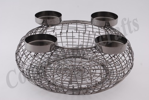 Wire Basket Candle Holder