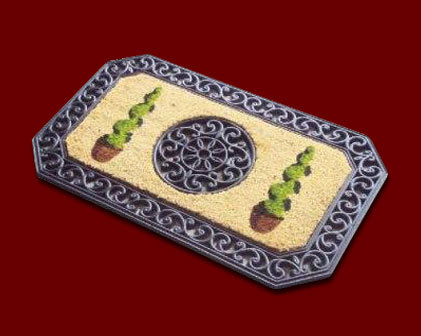Rubber Mat With Pvc Inlay