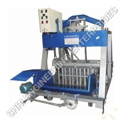 Semi Automatic Hydraulic Block Making Machine - 900-1200 kg Weight, Blue Color | Portable Design, Interchangeable Moulds, Produces Solid, Cavity & Hollow Concrete Blocks