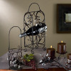Vine Rack - Metal, Multiple Sizes, Black, Antique Finish | Elegant Design, Durable Material, Easy Assembly, Space Saving Wine Storage