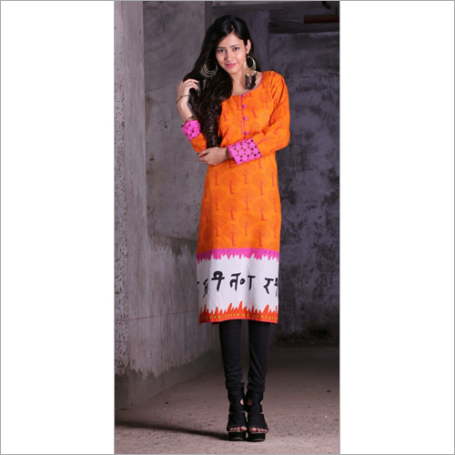 Round Neck Cotton Kurti