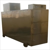 Mortuary Chamber - 3 Body Capacity, Stainless Steel Double Walled Design With Pu Insulation, Digital Temperature Control, Heavy Duty Rubber Wheels