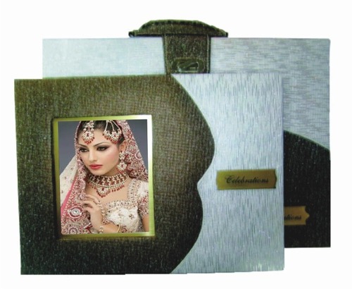 Wedding Box With Cover - Color: Green-Grey