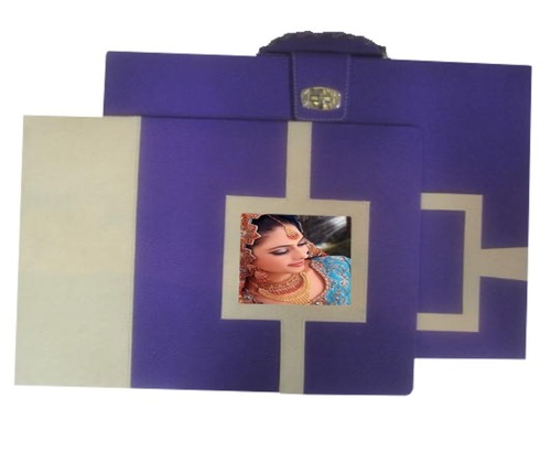 Wedding Stylish Photo Bag With Cover - Color: Violet-Beige