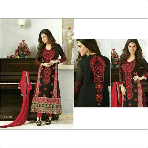 Salwar Suit and Designer Salwar Kameez - Georgette, M-XL, 54 Inches, Black | Elegant Design, Hand Embroidery, Comfortable Fit