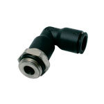 3169 Extended Male Stud Elbow BSPP and Metric Thread - Durable Plastic, Compact Design, Fast Assembly, Full Air Flow