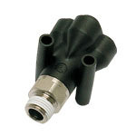DOUBLE Y Piece With Male BSPT Thread - Durable Plastic, Compact Design, Fast Assembly, Full Air Flow, Direct Sealing