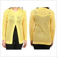 Designer Womens Sweater - Wool, S-xl, Yellow | V-neck, Lightweight, Warm, Durable, Button Closure