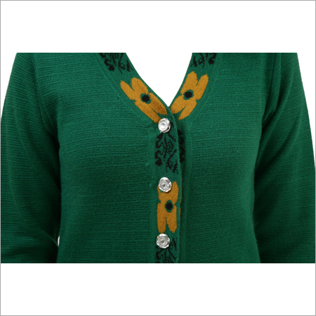 Ladies Green Cardigans