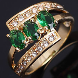 Green Moissanite Diamond Rings
