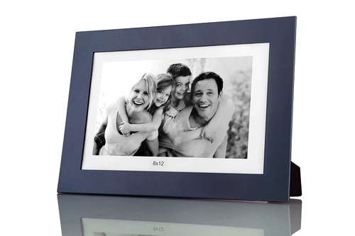 Designer Photo Frame - Wood, 8x10 inches, Dark Gray | Elegant Design, Durable Material, Included Mat, Integrated Stand