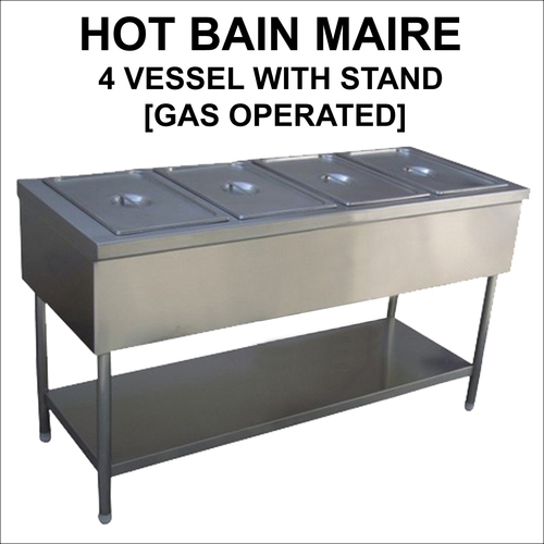 Bain Marie four Vessel With Stand for hotels and restaurants