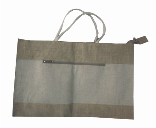 Flymax Brown,White Jute Album Bags - Color: Off White