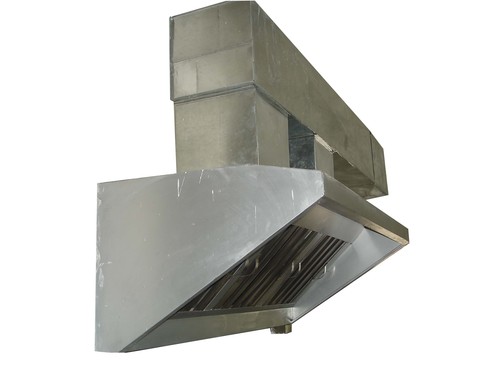 exhaust hood with ducting for hotels and restaurants