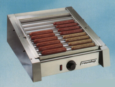 Hot dog roller griller for hotels and restaurants