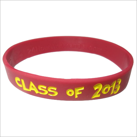 Color Filled Silicone Wristband